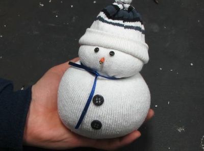 圣诞节雪人娃娃袜子布偶沙包制作教程