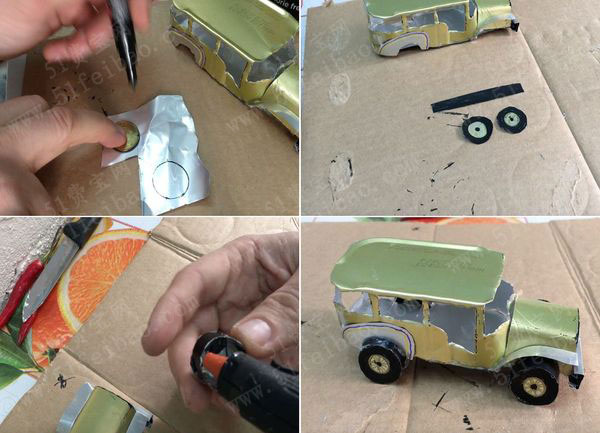 罐头盒制作旧式吉普车模型