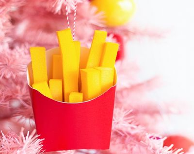 DIY金黃薯條聖誕節樹上掛飾