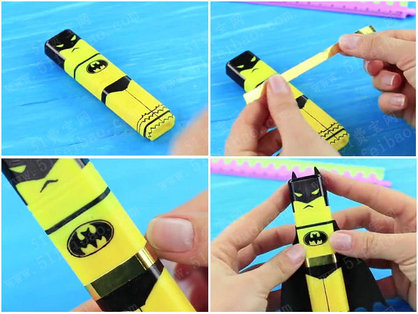 教你如何DIY正义联盟蝙蝠侠荧光笔文具