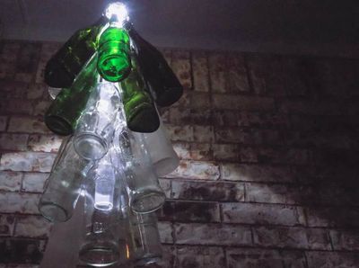 回收啤酒瓶做手工DIY客厅枝形吊灯