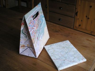 过时地图DIY方便好用折纸袋