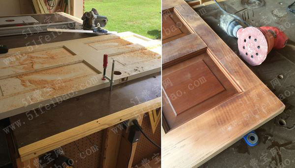 旧木门如何翻新_木门改造DIY卧室吊柜和自制床头板