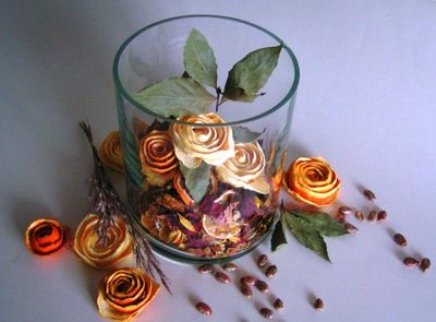 橙子皮手工制作玫瑰花步骤图解