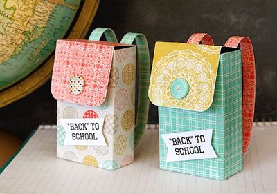 利用饼干盒做双肩包书包外形小孩子开学礼品包
