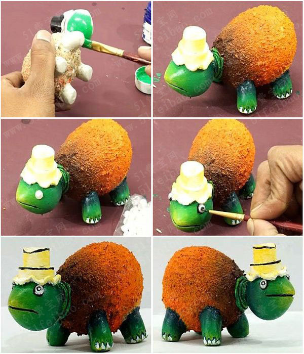 DIY健达蛋壳乌龟玩偶