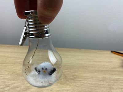 DIY水晶球雪人的方法