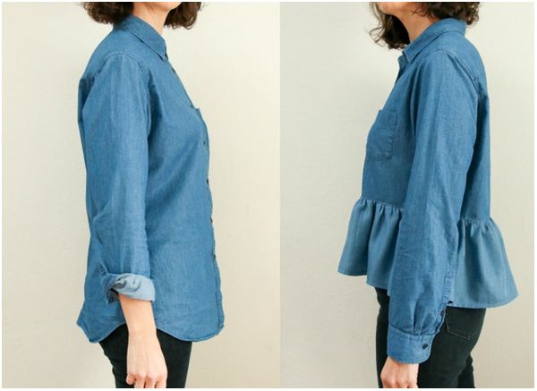 DIY拼色牛仔服改造方法