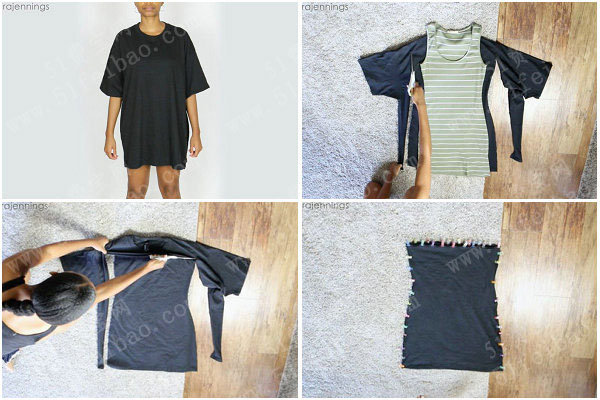 旧衣服利用教程，无缝纫改造衬衫做吊带夏装