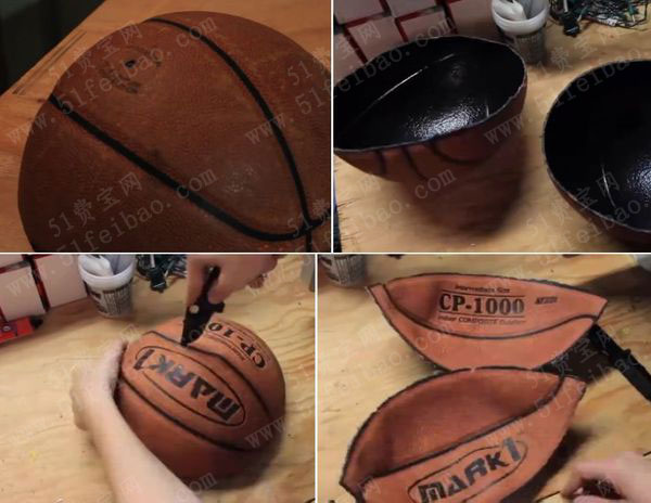 旧篮球diy做nba个性手机套教程 废物利用手工diy小制作 51费宝网