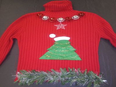 圣诞树标志毛衣改造教程