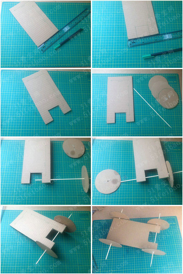 科技小发明手工制作自行重力小车玩具
