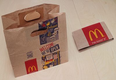 麦当劳快餐纸袋diy随身小钱包教程