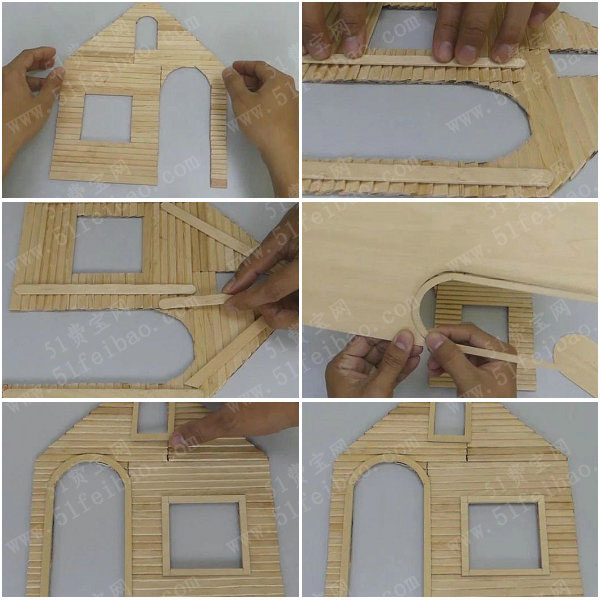 微型手办童话屋制作教程 ,diy棒冰棍小屋