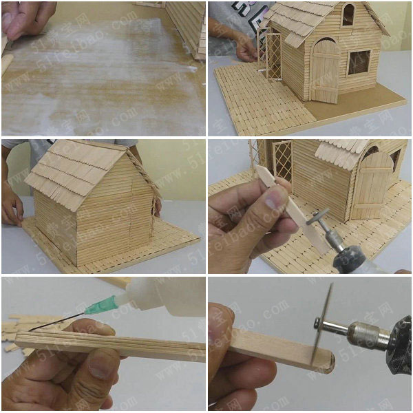微型手办童话屋制作教程 ，DIY棒冰棍小屋
