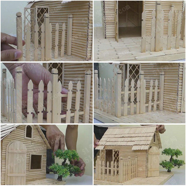 微型手办童话屋制作教程diy棒冰棍小屋
