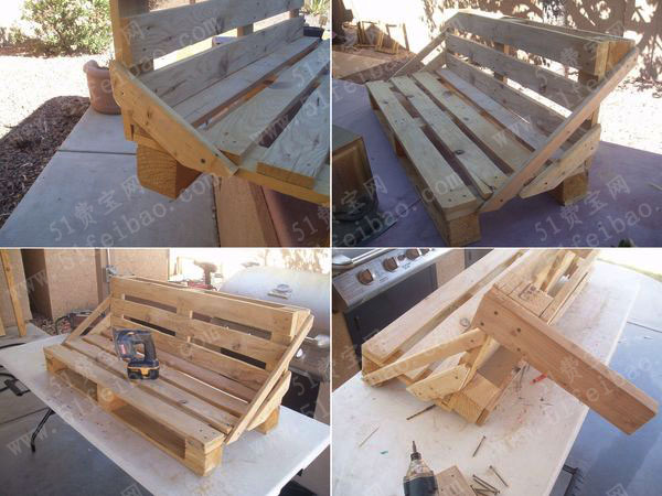 木托盘改造diy做休闲木长椅沙发