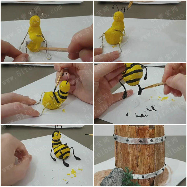 DIY創意文具教程，手工製作環保蜂蜜桶收納筒和筆筒