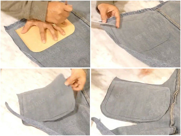 废牛仔裤DIY旧包包创意翻新教学
