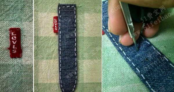 利用旧裤子布料制作超级酷的DIY牛仔布手表带（多图）