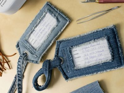 小狗的窝 旧牛仔裤改造免缝狗崽床 - 废物利用手工diy