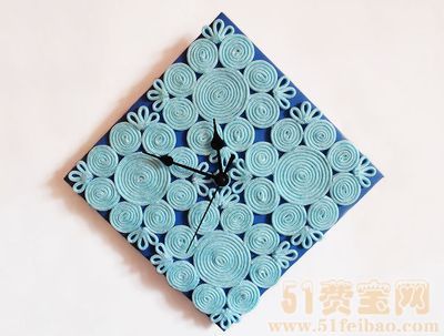 尼龙绳艺教程做浮雕电子挂钟方法