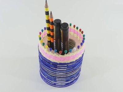 DIY泡沫板心形笔筒的制作方法