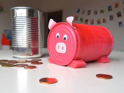 存钱罐金猪手工制作，手工制作小猪造型储蓄罐