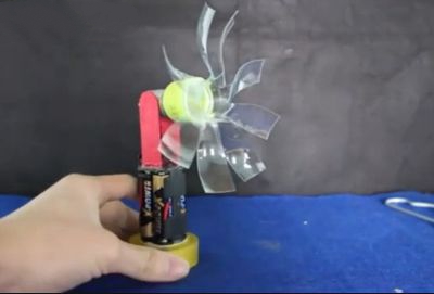 废旧物品制作小电风扇diy图解教学 - 废物利用手工diy