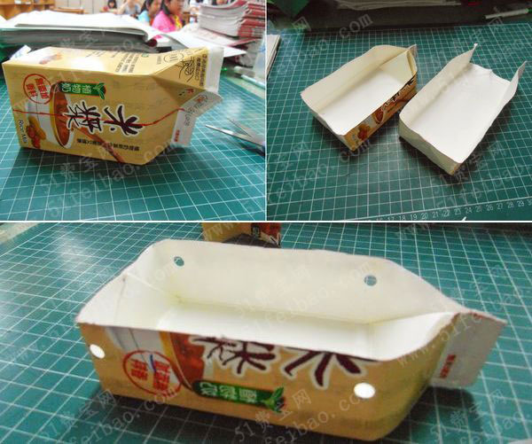 超级环保的橡皮筋动力船 - 废物利用手工diy小制作 - 51费宝网