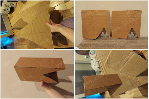 圣诞屋的做法，DIY硬纸板房子外型猫窝