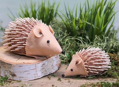 小石头手工作品:diy憨态可掬的小刺猬