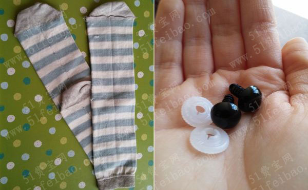 改造旧袜子缝制萌物小猴布偶