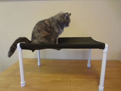 旧衣改造打造自制舒适猫床跳弹床