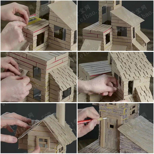 废纸盒环保回收方法,diy手工迷你屋旧日农舍 废物利用手工diy小制作