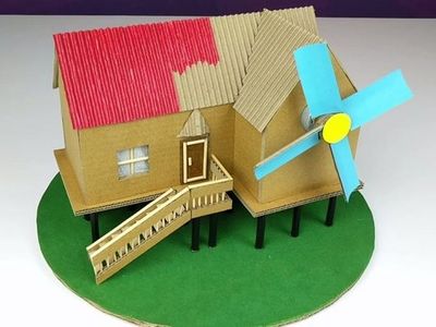 科技DIY:手工制作纸板风车阁楼