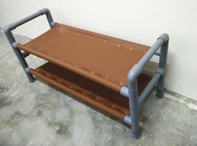 自制简约系PVC管两层鞋柜教学