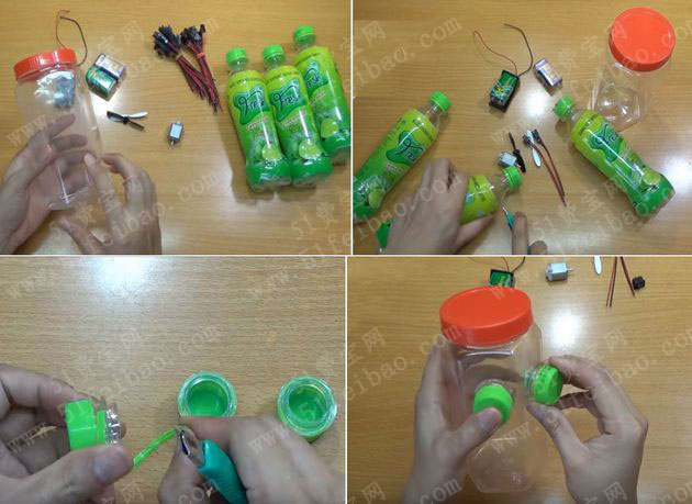 科技小发明_废瓶罐diy绿色环保空调扇 - 废物利用手工