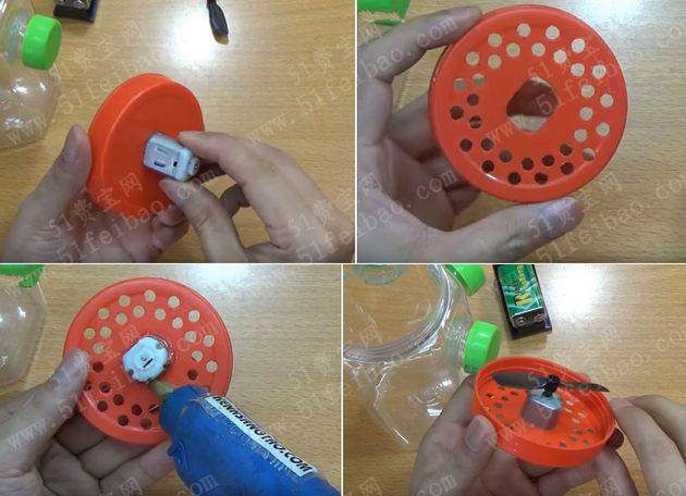 科技小发明_废瓶罐DIY绿色环保空调扇