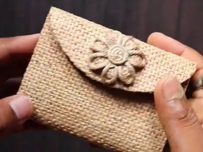 麻布纸板制作漂亮手工钱包