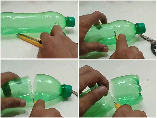 如何改造塑料瓶DIY常青绿萝盆栽