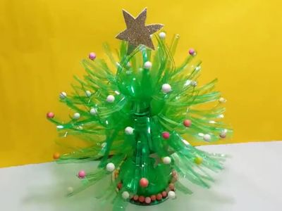 DIY塑料瓶圣诞树的做法图解