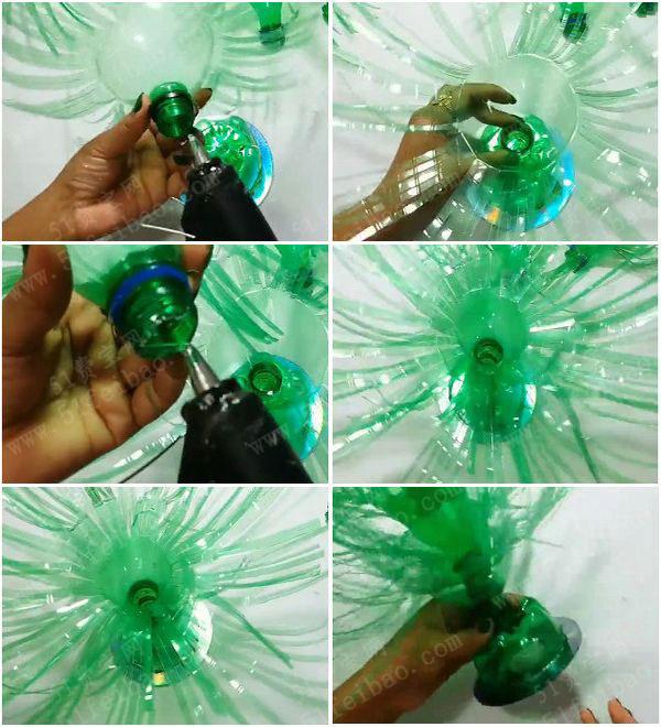 diy塑料瓶圣诞树的做法图解 - 废物利用手工diy小制作