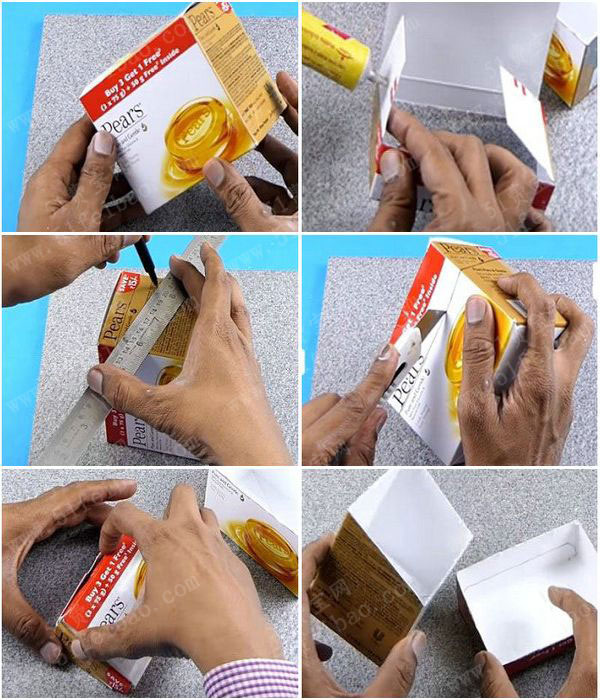 不怕化妆品乱摆放，DIY制作化妆用品收纳箱- 废物利用手工DIY小制作- 51费宝网