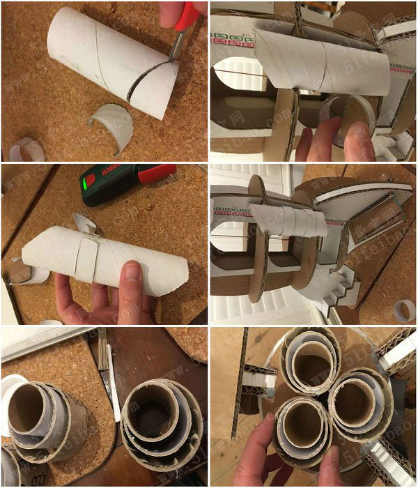多级航天火箭玩具diy,用废纸箱做的宇航启蒙模型