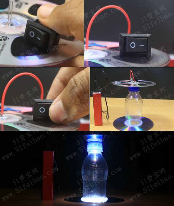 科技创意饮料瓶USB电子台灯