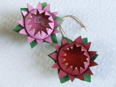 唯美手工卷筒纸芯荷花胸针及吊饰