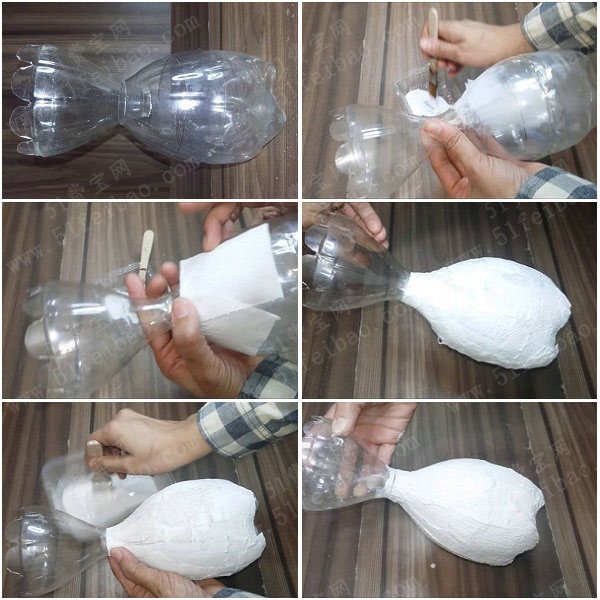 汽水瓶的变废成宝，DIY中国风面谱装饰花瓶