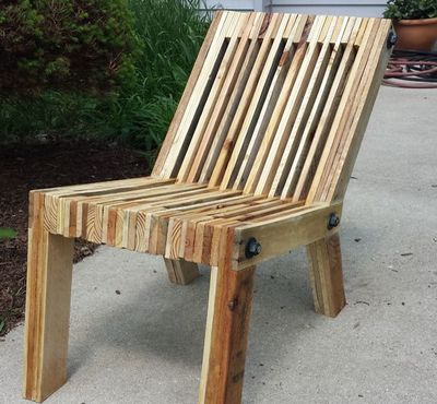 废旧木托盘实用改造diy做家居小椅子做法
