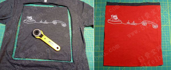 T恤手工製作雙面束口袋背包